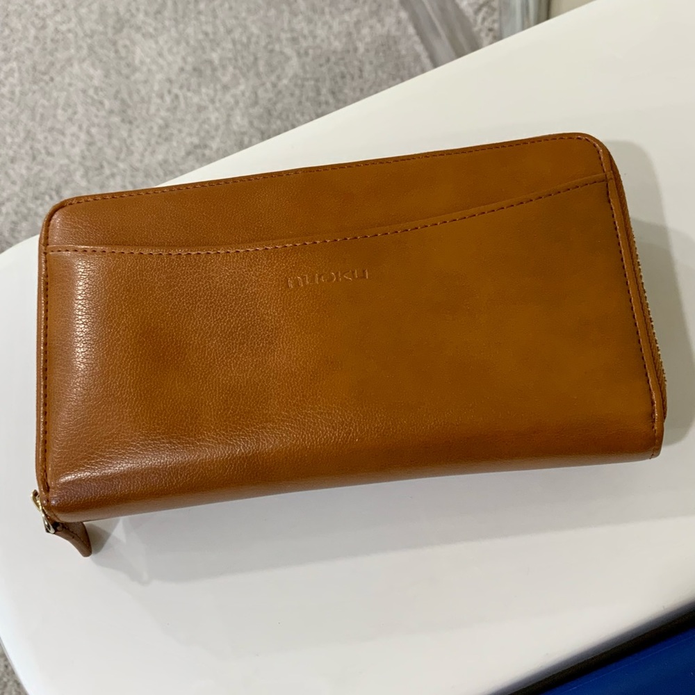Nuoku Leather Wallet Tan Brown